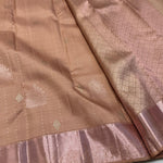 Load image into Gallery viewer, Classic Creamy Peanut Butter 1gm Zari Elegance Kanchipuram Handloom Silk Saree SS23668
