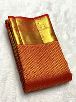 Load image into Gallery viewer, Classic Brick Orange 2gm Zari Bridal Elegance Kanchipuram Handloom Silk Saree SS25721
