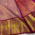 Load image into Gallery viewer, Classic Creamy Pink &amp; Deep Pink 2gm Zari Vanasingaram Bridal Elegance Kanchipuram Handloom Silk Saree SS25935
