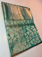 Load image into Gallery viewer, Classic Sea Green Bridal Elegance Kanchipuram Handloom Silk Saree SS26296
