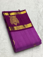 Load image into Gallery viewer, Classic Magenta &amp; Purple Pink 2gm Zari Elegance Kanchipuram Silk Saree SS24012
