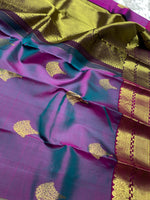 Load image into Gallery viewer, Classic Jam Purple &amp; Plum 2gm Zari Kanchipuram Handloom Silk Saree SS25986
