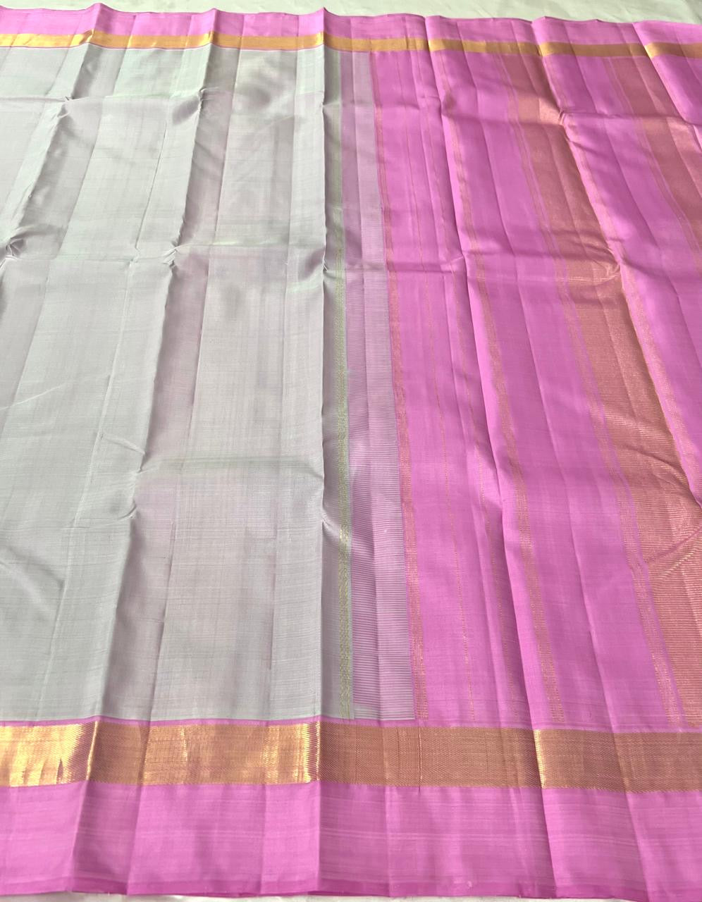 Classic Mauve & Pink 2gm Zari Elegance Kanchipuram Handloom Silk Saree SS24157