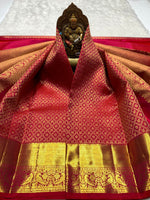 Load image into Gallery viewer, Classic Garnet Red 2gm Zari Bridal Elegance Kanchipuram Handloom Silk Saree SS24101
