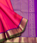 Load image into Gallery viewer, Classic Dark Rose &amp; Purple 1gm Zari Elegance Kanchipuram Handloom Silk Saree SS24734
