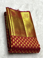 Load image into Gallery viewer, Classic Brick Red 2gm Zari Bridal Elegance Kanchipuram Handloom Silk Saree SS25295
