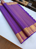 Load image into Gallery viewer, Classic Lavender 2gm Zari Elegance Kanchipuram Handloom Silk Saree SS24259
