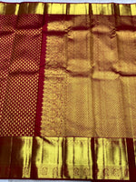 Load image into Gallery viewer, Classic Brick Red 2gm Zari Bridal Elegance Kanchipuram Handloom Silk Saree SS25295
