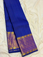 Load image into Gallery viewer, Classic Royal Blue 2gm Zari Elegance Kanchipuram Handloom Silk Saree SS28562
