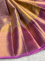 Load image into Gallery viewer, Classic Rose Gold 2gm Zari Bridal Elegance Kanchipuram Handloom Silk Saree SS28684
