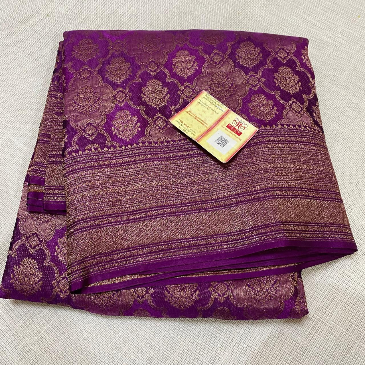 Classic Wine Red Elegance Khaddi Banarasi Crepe Silk Saree SS26519