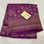 Load image into Gallery viewer, Classic Wine Red Elegance Khaddi Banarasi Crepe Silk Saree SS26519
