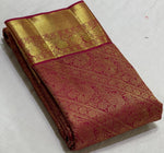 Load image into Gallery viewer, Classic Berry Pink Red 2gm Zari Brocade Bridal Elegance Kanchipuram Handloom Silk Saree SS25734
