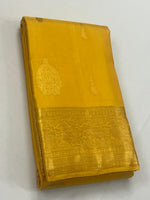 Load image into Gallery viewer, Classic Mango Yellow 2gm Zari Elegance Kanchipuram Handloom Silk Saree SS27359

