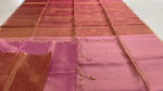 Load image into Gallery viewer, Classic Sunset Orange &amp; Pink Double Warp Elegance Handloom Soft Silk Saree SS26452
