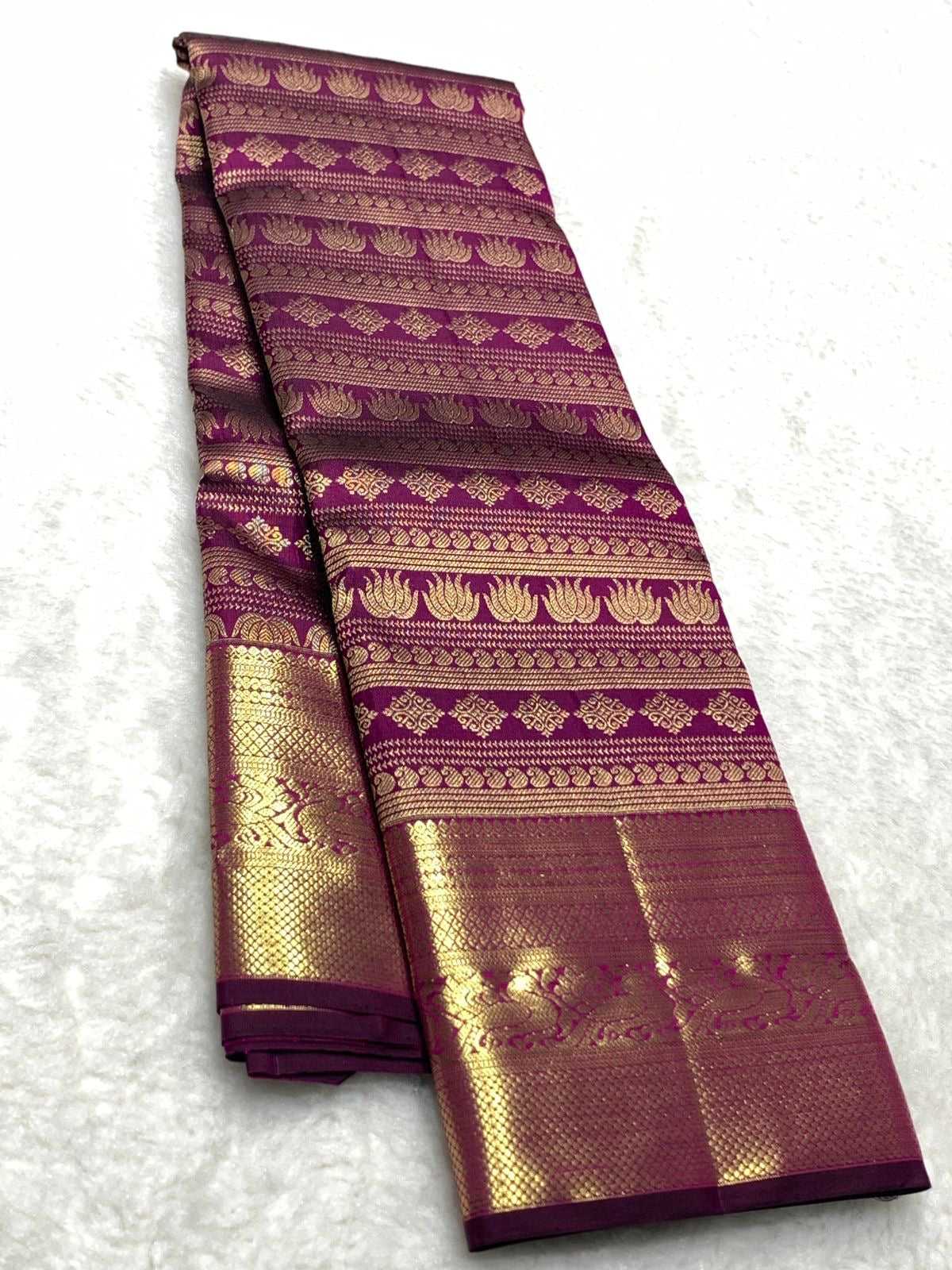 Classic Wine Red 2gm Zari Bridal Elegance Kanchipuram Handloom Silk Saree SS24103