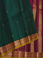 Load image into Gallery viewer, Classic Bottle Green &amp; Wine Red Traditional Butta Kanchipuram Handloom Silk Saree SS26591
