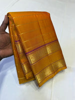Load image into Gallery viewer, Classic Yellow &amp; Red 2gm Zari Elegance Kanchipuram Handloom Silk Saree SS27069
