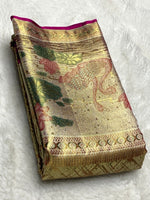 Load image into Gallery viewer, Classic Gold 2gm Zari Bridal Elegance Kanchipuram Handloom Silk Saree SS25366
