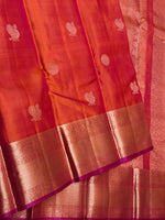 Load image into Gallery viewer, Classic Burnt Orange 2gm Zari Elegance Kanchipuram Handloom Silk Saree SS27088
