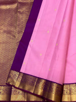 Load image into Gallery viewer, Classic Creamy Pink &amp; Vadamalli 1gm Zari Elegance Kanchipuram Handloom Silk Saree SS28072
