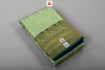 Load image into Gallery viewer, Classic Pastel Olive Green &amp; Persian Green Kanchipuram Handloom Silk Saree SS26622
