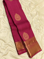 Load image into Gallery viewer, Classic Cerise Pink 2gm Zari Brocade Bridal Elegance Kanchipuram Handloom Silk Saree SS26977
