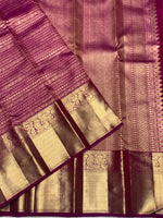 Load image into Gallery viewer, Classic Ruby Pink 2gm Zari Bridal Elegance Kanchipuram Handloom Silk Saree SS28258
