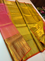 Load image into Gallery viewer, Classic Hot Pink Elegance Kanchipuram Tissue Handloom Silk Saree SS24511
