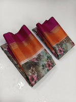 Load image into Gallery viewer, Classic Floral Grey &amp; Deep Pink 1gm Zari Elegance Kanchipuram Handloom Silk Saree SS25312
