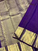Load image into Gallery viewer, Classic Vadamalli Violet 2gm Zari Bridal Elegance Kanchipuram Handloom Silk Saree SS27504
