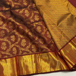 Load image into Gallery viewer, Classic Dark Chocolate Bridal Elegance Kanchipuram Handloom Silk Saree SS26862
