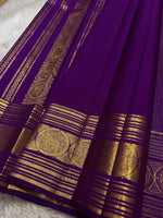 Load image into Gallery viewer, Classic Bright Vadamalli Purple Elegance Kanchipuram Handloom Silk Saree SS25403
