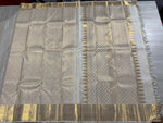 Load image into Gallery viewer, Classic Pastel Grey Floral Bridal Elegance Kanchipuram Handloom Silk Saree SS25968
