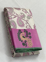 Load image into Gallery viewer, Classic Plum &amp; Fuchsia Pink 2gm Zari Kanchipuram Handloom Silk Saree SS26217

