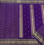 Load image into Gallery viewer, Classic Eminence Violet 2gm Zari Elegance Kanchipuram Handloom Silk Saree SS27904
