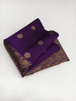 Load image into Gallery viewer, Classic Eminence Violet 2gm Zari Elegance Kanchipuram Handloom Silk Saree SS26963
