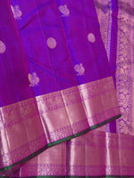 Load image into Gallery viewer, Classic Violet 2gm Zari Elegance Kanchipuram Handloom Silk Saree SS27086
