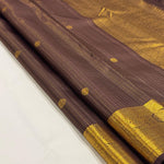 Load image into Gallery viewer, Classic Dark Chocolate Brown Elegance Kanchipuram Handloom Silk Saree SS28578
