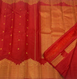 Load image into Gallery viewer, Classic Brick Orange 2gm Zari Bridal Elegance Kanchipuram Handloom Silk Saree SS27608
