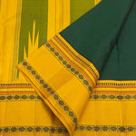 Load image into Gallery viewer, Classic Bottle Green &amp; Mustard Yellow Thread Korvai Kanchipuram Handloom Silk Saree SS25954
