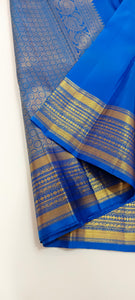 Classic Vadamalli & Azure Blue Kanchipuram Handloom Silk Saree SS25927