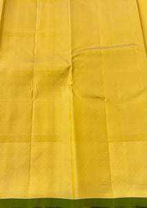 Classic Sunny Yellow 2gm Zari Elegance Kanchipuram Handloom Silk Saree SS25349