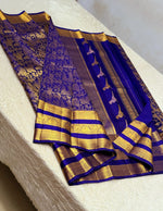 Load image into Gallery viewer, Classic Royal Blue 2gm Zari Elegance Kanchipuram Handloom Silk Saree SS27879
