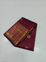 Load image into Gallery viewer, Classic Ruby Red 2gm Zari Vaira Oosi Bridal Elegance Kanchipuram Handloom Silk Saree SS27115
