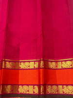 Load image into Gallery viewer, Classic Sea Green &amp; Orange 2gm Zari Elegance Kanchipuram Handloom Silk Saree SS28588
