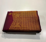 Load image into Gallery viewer, Classic Maroon Bridal Elegance Kanchipuram Handloom Silk Saree SS28063
