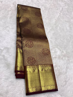 Load image into Gallery viewer, Classic Maroon Red 2gm Zari Bridal Elegance Kanchipuram Handloom Silk Saree SS28328
