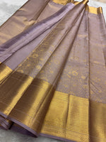 Load image into Gallery viewer, Classic Mauve Bridal Elegance Kanchipuram Handloom Silk Saree SS27820
