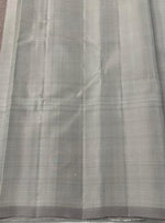 Load image into Gallery viewer, Classic Silver Grey 2gm Zari Kanchipuram Handloom Silk Saree SS26018
